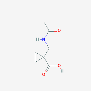 molecular formula C7H11NO3 B12993002 1-(Acetamidomethyl)cyclopropanecarboxylic acid 