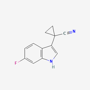 1-(6-Fluoro-1H-indol-3-yl)cyclopropane-1-carbonitrile