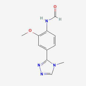 N-(2-Methoxy-4-(4-methyl-4H-1,2,4-triazol-3-yl)phenyl)formamide