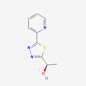 (R)-1-(5-(Pyridin-2-yl)-1,3,4-thiadiazol-2-yl)ethan-1-ol