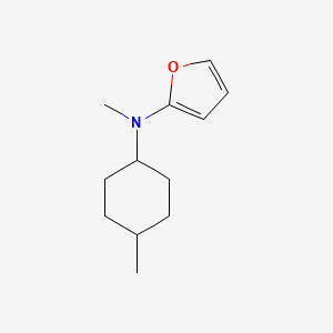 molecular formula C12H19NO B12993095 N-methyl-N-(4-methylcyclohexyl)furan-2-amine 