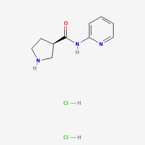 molecular formula C10H15Cl2N3O B12993100 (R)-N-(Pyridin-2-yl)pyrrolidine-3-carboxamide dihydrochloride 