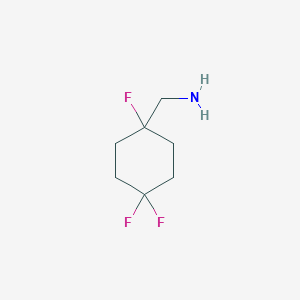 molecular formula C7H12F3N B12993123 (1,4,4-Trifluorocyclohexyl)methanamine 