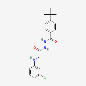 4-(tert-Butyl)-N'-(2-((3-chlorophenyl)amino)acetyl)benzohydrazide