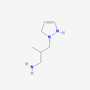 3-(1,3-Dihydropyrazol-2-yl)-2-methylpropan-1-amine