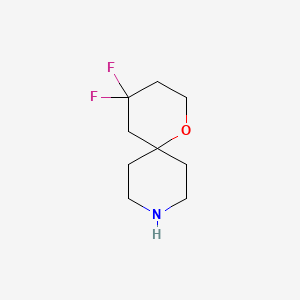 molecular formula C9H15F2NO B12993173 4,4-Difluoro-1-oxa-9-azaspiro[5.5]undecane 