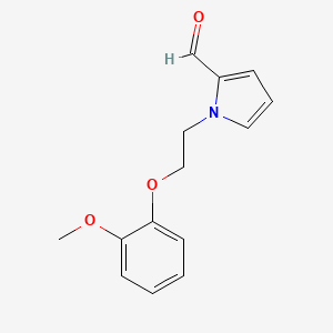 molecular formula C14H15NO3 B1299324 1-[2-(2-Methoxy-phenoxy)-ethyl]-1H-pyrrole-2-carbaldehyde CAS No. 842973-48-2