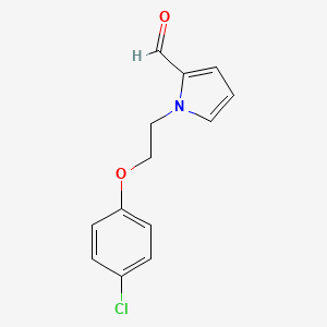 molecular formula C13H12ClNO2 B1299325 1-[2-(4-Chloro-phenoxy)-ethyl]-1H-pyrrole-2-carbaldehyde CAS No. 797027-60-2