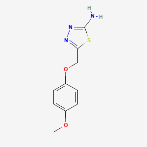 molecular formula C10H11N3O2S B1299326 5-((4-甲氧基苯氧基)甲基)-1,3,4-噻二唑-2-胺 CAS No. 364360-13-4