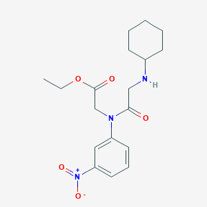 [(2-Cyclohexylamino-acetyl)-(3-nitro-phenyl)-amino]-acetic acid ethyl ester