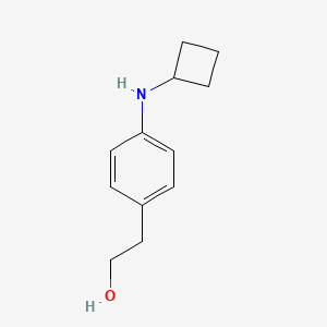 molecular formula C12H17NO B12993287 2-(4-(Cyclobutylamino)phenyl)ethan-1-ol 