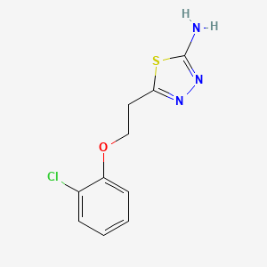 molecular formula C10H10ClN3OS B1299329 5-[2-(2-Chloro-phenoxy)-ethyl]-[1,3,4]thiadiazol-2-ylamine CAS No. 842973-68-6