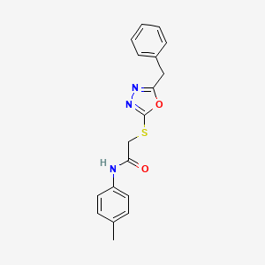 2-(5-Benzyl-[1,3,4]oxadiazol-2-ylsulfanyl)-N-p-tolyl-acetamide