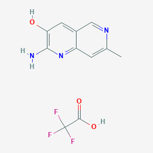 2-Amino-7-methyl-1,6-naphthyridin-3-ol 2,2,2-trifluoroacetate