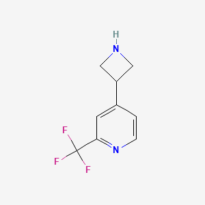 molecular formula C9H9F3N2 B12993344 4-(Azetidin-3-yl)-2-(trifluoromethyl)pyridine 