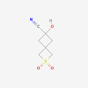 6-Hydroxy-2-thiaspiro[3.3]heptane-6-carbonitrile 2,2-dioxide