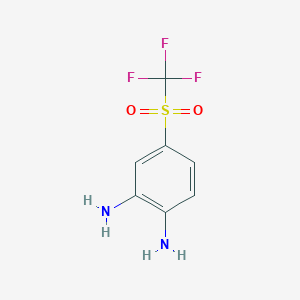 molecular formula C7H7F3N2O2S B1299341 2-Amino-4-[(trifluoromethyl)sulfonyl]phenylamine CAS No. 2355-16-0