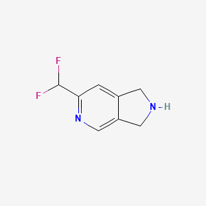 molecular formula C8H8F2N2 B12993422 6-(Difluoromethyl)-2,3-dihydro-1H-pyrrolo[3,4-c]pyridine 