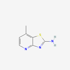 molecular formula C7H7N3S B12993438 7-Methylthiazolo[4,5-b]pyridin-2-amine 