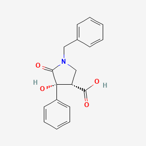 (3S,4R)-1-Benzyl-4-hydroxy-5-oxo-4-phenylpyrrolidine-3-carboxylic acid