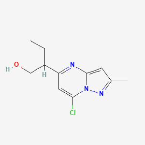 2-(7-Chloro-2-methylpyrazolo[1,5-a]pyrimidin-5-yl)butan-1-ol