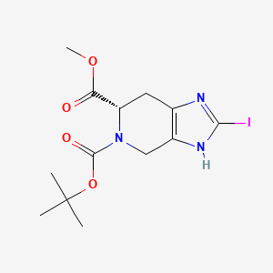 5-(tert-Butyl) 6-methyl (S)-2-iodo-3,4,6,7-tetrahydro-5H-imidazo[4,5-c]pyridine-5,6-dicarboxylate