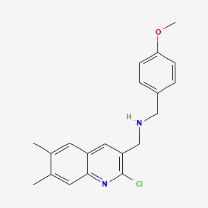 1-(2-Chloro-6,7-dimethylquinolin-3-yl)-N-(4-methoxybenzyl)methanamine