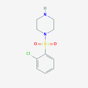 molecular formula C10H13ClN2O2S B1299350 1-((2-氯苯基)磺酰)哌嗪 CAS No. 233261-84-2