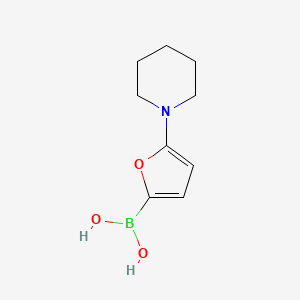 molecular formula C9H14BNO3 B12993513 (5-(Piperidin-1-yl)furan-2-yl)boronic acid 