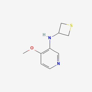 molecular formula C9H12N2OS B12993529 4-Methoxy-N-(thietan-3-yl)pyridin-3-amine 