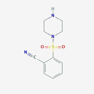 molecular formula C11H13N3O2S B1299356 2-(Piperazin-1-ylsulfonyl)benzonitrile CAS No. 743440-24-6