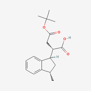 (S)-4-(tert-Butoxy)-2-((1R,3S)-3-methyl-2,3-dihydro-1H-inden-1-yl)-4-oxobutanoic acid