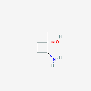 molecular formula C5H11NO B12993590 (1S,2R)-2-Amino-1-methylcyclobutan-1-ol 