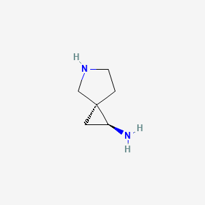 molecular formula C6H12N2 B12993605 (1S,3S)-5-Azaspiro[2.4]heptan-1-amine 