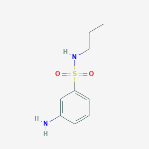 molecular formula C9H14N2O2S B12993648 3-Amino-N-propylbenzenesulfonamide 