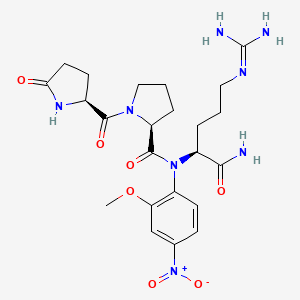 (2S)-N-[(2S)-1-amino-5-(diaminomethylideneamino)-1-oxopentan-2-yl]-N-(2-methoxy-4-nitrophenyl)-1-[(2S)-5-oxopyrrolidine-2-carbonyl]pyrrolidine-2-carboxamide