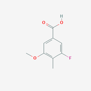 molecular formula C9H9FO3 B12993680 3-Fluoro-5-methoxy-4-methylbenzoic acid 