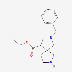 molecular formula C17H24N2O2 B12993686 Ethyl 2-benzyl-2,7-diazaspiro[4.4]nonane-4-carboxylate 