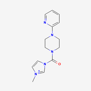 1-Methyl-3-(4-(pyridin-2-yl)piperazine-1-carbonyl)-1H-imidazol-3-ium