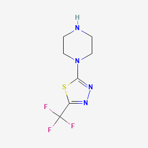 molecular formula C7H9F3N4S B1299374 1-(5-Trifluormethyl-[1,3,4]thiadiazol-2-yl)-piperazin CAS No. 562858-09-7