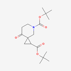 molecular formula C17H27NO5 B12993753 Di-tert-butyl 8-oxo-5-azaspiro[2.5]octane-1,5-dicarboxylate 