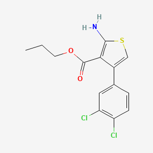 molecular formula C14H13Cl2NO2S B1299376 丙基 2-氨基-4-(3,4-二氯苯基)噻吩-3-羧酸酯 CAS No. 351156-80-4