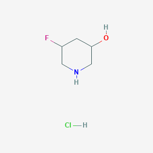 molecular formula C5H11ClFNO B12993764 5-Fluoropiperidin-3-ol hydrochloride 