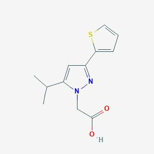 2-(5-isopropyl-3-(thiophen-2-yl)-1H-pyrazol-1-yl)acetic acid