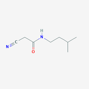 molecular formula C8H14N2O B12993823 2-cyano-N-(3-methylbutyl)acetamide 