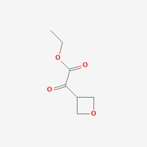 molecular formula C7H10O4 B12993836 Ethyl 2-(oxetan-3-yl)-2-oxoacetate 