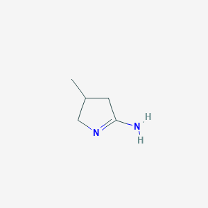 molecular formula C5H10N2 B12993846 3-methyl-3,4-dihydro-2H-pyrrol-5-amine 