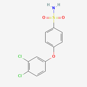 molecular formula C12H9Cl2NO3S B12993853 4-(3,4-Dichlorophenoxy)benzenesulfonamide 