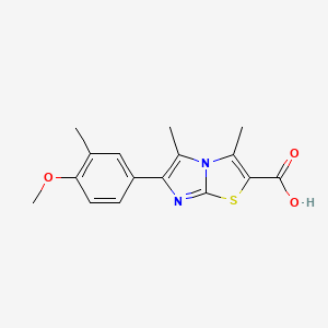 6-(4-Methoxy-3-methylphenyl)-3,5-dimethylimidazo[2,1-b]thiazole-2-carboxylic acid