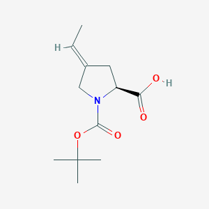 (S,E)-1-(tert-Butoxycarbonyl)-4-ethylidenepyrrolidine-2-carboxylic acid